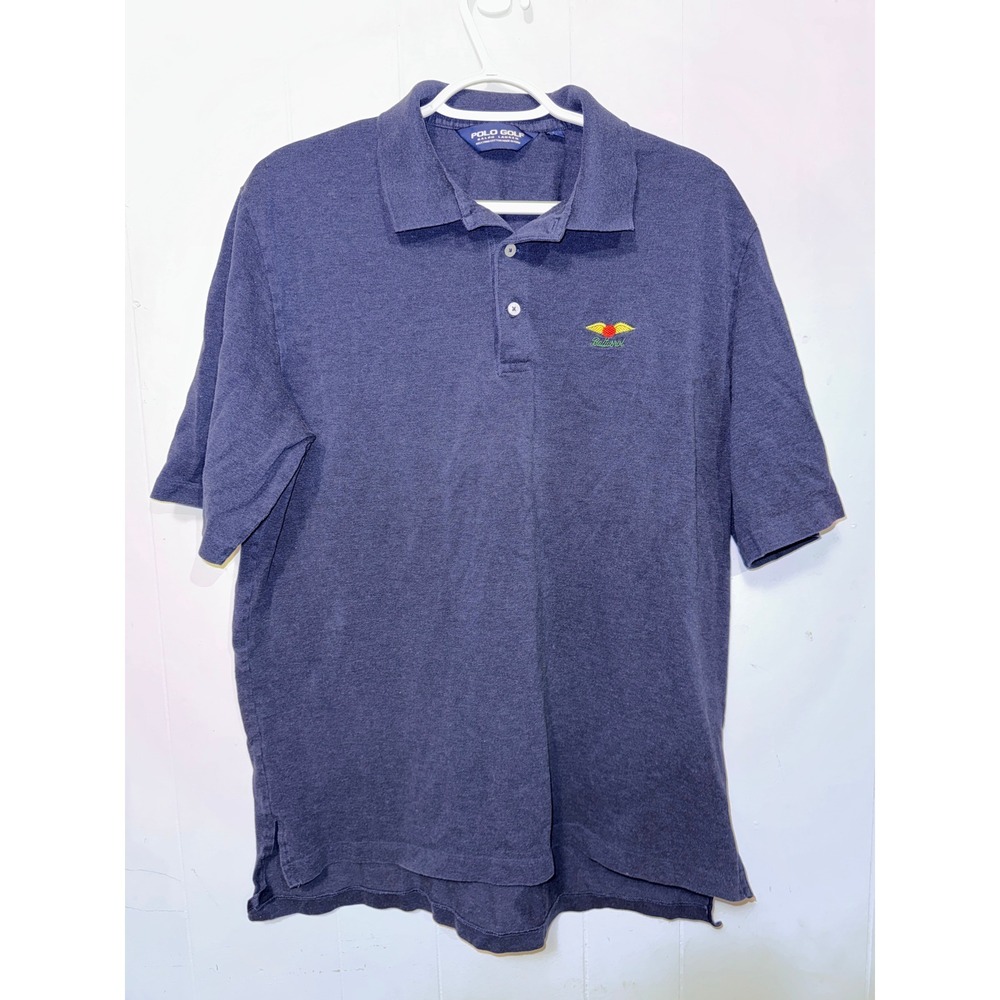 Polo Golf Ralph Lauren Baltusrol Pima Cotton Navy Blue Polo Shirt Mens Large L